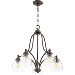 Quorum Barkley Nook Light - Oiled Bronze W/ Clear/Seeded - 6369-5-286 Quorum Barkley Nook Light - Oiled Bronze W/ Clear/Seeded - 6369-5-286