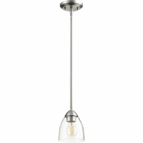 Quorum Barkley Pendant - Satin Nickel W/ Clear/Seeded - 3069-265