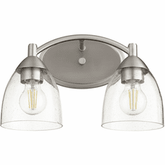 Quorum Barkley Vanity - Satin Nickel W/ Clear/Seeded - 5069-2-265