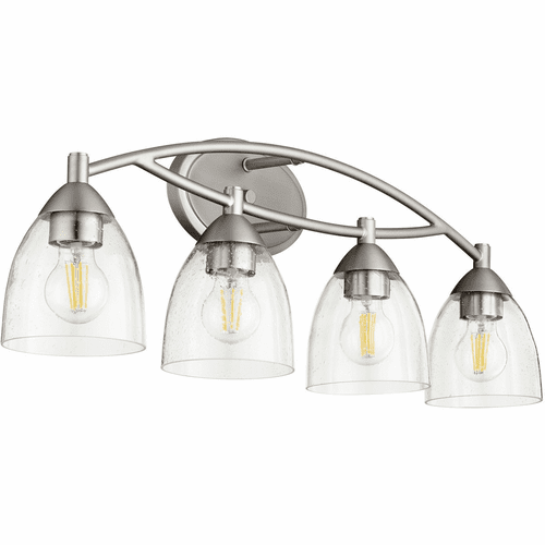 Quorum Barkley Vanity - Satin Nickel W/ Clear/Seeded - 5069-4-265