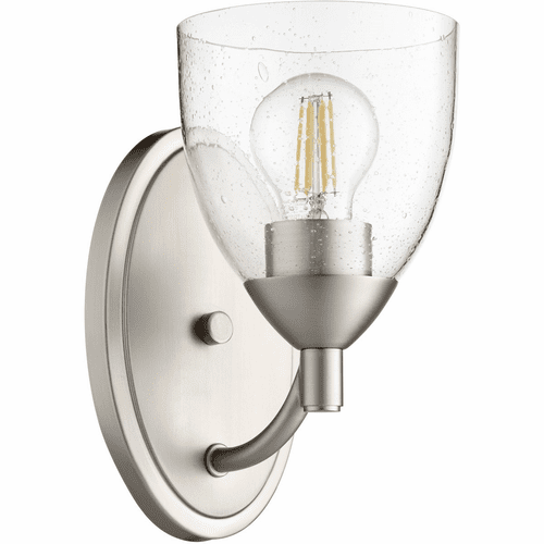 Quorum Barkley Wall Mount - Satin Nickel W/ Clear/Seeded - 5569-1-265