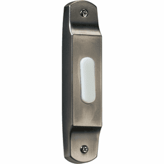 Quorum Basic Narrow Door Chime Button - Antique Silver - 7-302-92