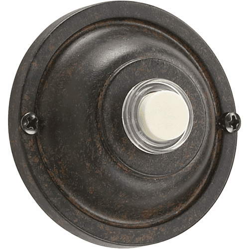 Quorum Basic Round Door Chime Button - Toasted Sienna - 7-304-44