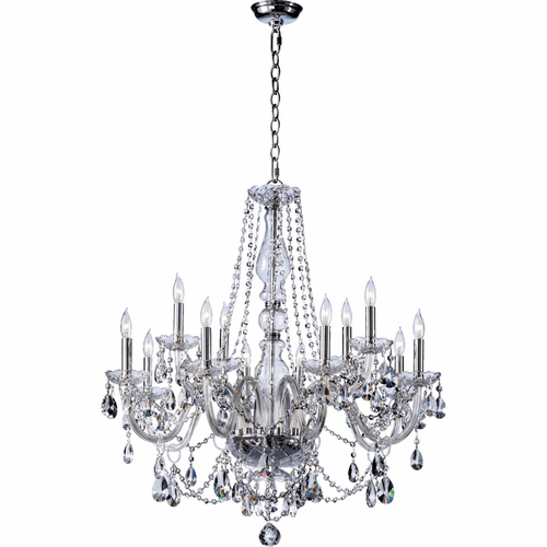 Quorum Bohemian Katerina Katrina 12-LT Chandelier Imp - Chrome - 631-12-514
