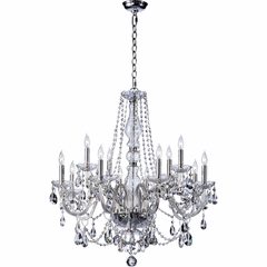 Quorum Bohemian Katerina Katrina 12-LT Chandelier Imp - Chrome - 631-12-514