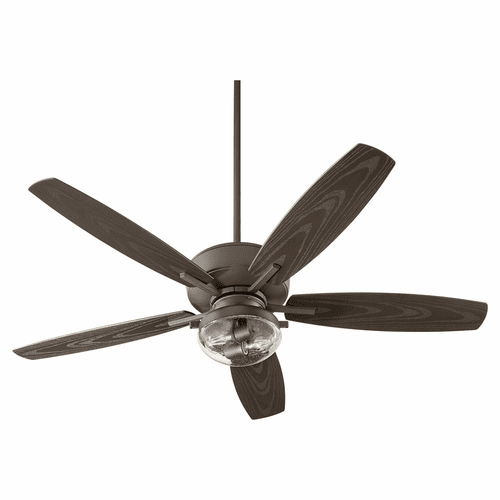 Quorum Breeze 52" 2LT Outdoor 5-Blade Patio Ceiling Fan - Oiled Bronze - 170525-86