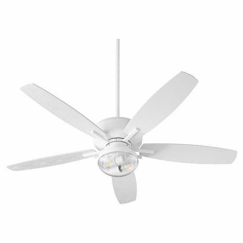 Quorum Breeze 52" 2LT Outdoor 5-Blade Patio Ceiling Fan - Studio White - 170525-8