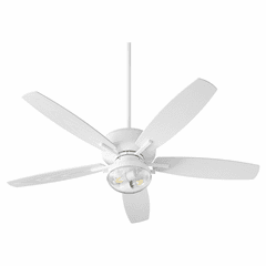 Quorum Breeze 52" 2LT Outdoor 5-Blade Patio Ceiling Fan - Studio White - 170525-8