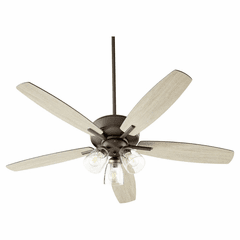 Quorum Breeze 52" 3-LT Ceiling Fan - Oiled Bronze  - 7052-386