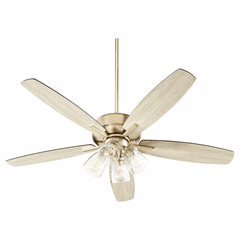 Quorum Breeze 52" 4-LT Ceiling Fan - Aged Brass  - 7052-480