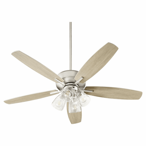 Quorum Breeze 52" 4-LT Ceiling Fan - Satin Nickel  - 7052-465