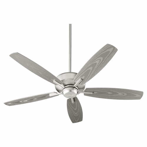 Quorum Breeze 52" Outdoor 5-Blade Patio Ceiling Fan - Satin Nickel  - 17052-65