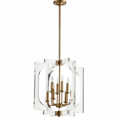 Quorum Broadway 8-LT Pendant - Aged Brass - 605-8-80