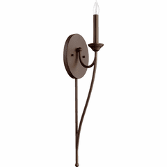 Quorum Brooks 1-LT Candle Wall Mount - Oiled Bronze - 5650-1-86