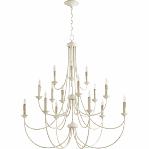 Quorum Brooks 15-LT Candle Chandelier - Persian White - 6250-15-70