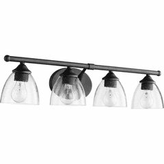 Quorum Brooks 4-LT Vanity - Noir W/ Clear/Seeded - 5150-4-69