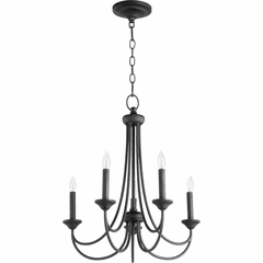 Quorum Brooks 5-LT Candle Chandelier - Noir - 6250-5-69 Quorum Brooks 5-LT Candle Chandelier - Noir - 6250-5-69