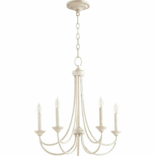 Quorum Brooks 5-LT Candle Chandelier - Persian White - 6250-5-70