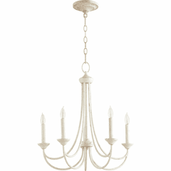 Quorum Brooks 5-LT Candle Chandelier - Persian White - 6250-5-70