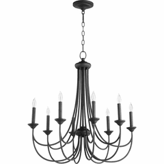 Quorum Brooks 8-LT Candle Chandelier - Noir - 6250-8-69