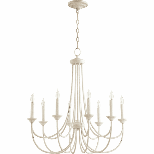 Quorum Brooks 8-LT Candle Chandelier - Persian White - 6250-8-70