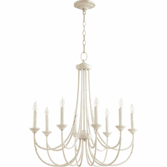 Quorum Brooks 8-LT Candle Chandelier - Persian White - 6250-8-70
