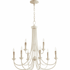 Quorum Brooks 9-LT Candle Chandelier - Persian White - 6250-9-70