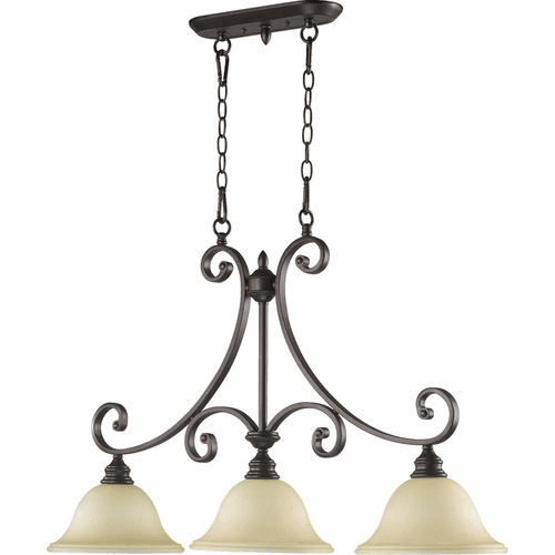 Quorum Bryant 3-LT Island Light - Oiled Bronze - 6554-3-86