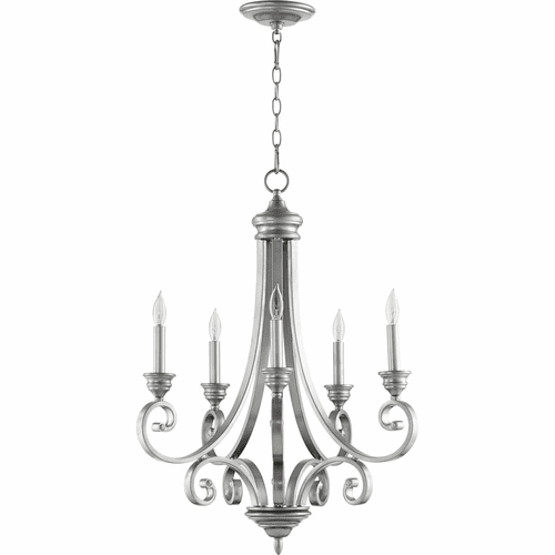 Quorum Bryant 5-LT Candle Chandelier - Classic Nickel - 6054-5-64