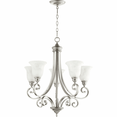 Quorum Bryant 5-LT Chandelier - Classic Nickel - 6154-5-64
