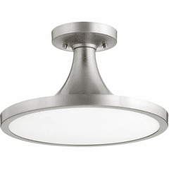 Quorum Bugle 15" Flushmount - Satin Nickel - 3001-15-65
