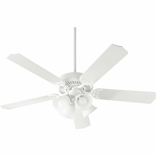 Quorum Capri IX 4xLED Ceiling Fan - Studio White W/ Satin Opal - 7525-008