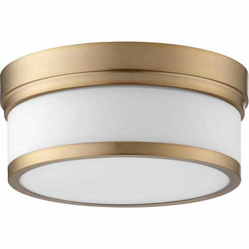 Quorum Celeste 12" Flushmount - Aged Brass - 3509-12-80