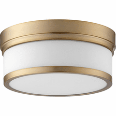 Quorum Celeste 12" Flushmount - Aged Brass - 3509-12-80