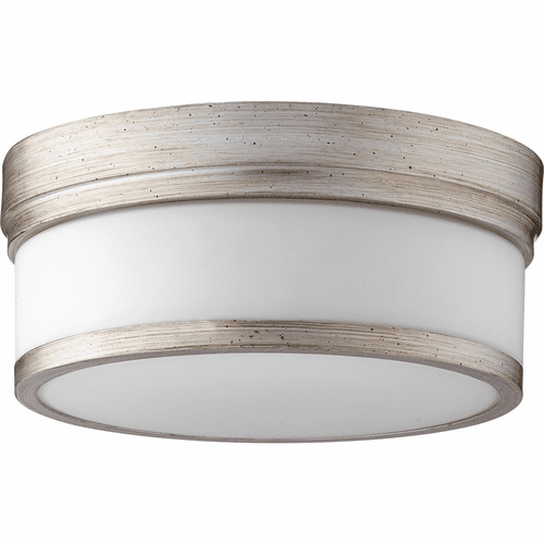 Quorum Celeste 12" Flushmount - Aged Silver Leaf - 3509-12-60