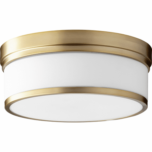 Quorum Celeste 14" Flushmount - Aged Brass - 3509-14-80
