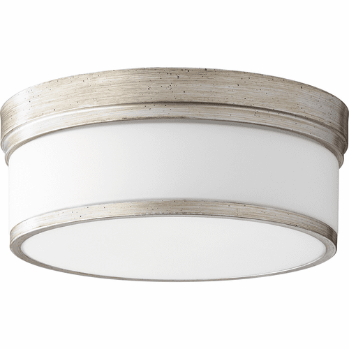 Quorum Celeste 14" Flushmount - Aged Silver Leaf - 3509-14-60