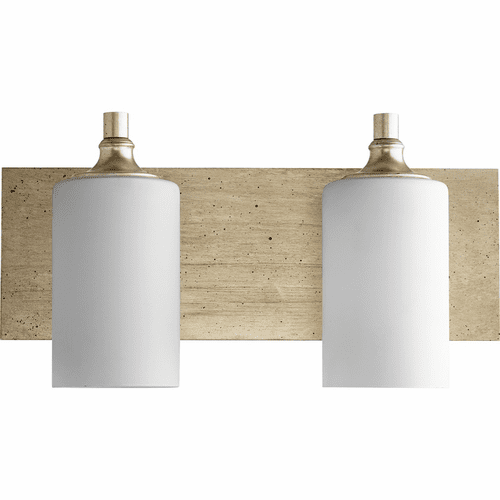 Quorum Celeste 2-LT Vanity - Aged Silver Leaf - 5009-2-60