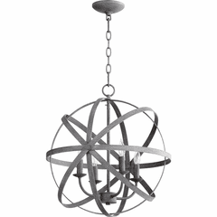 Quorum Celeste 4-LT Chandelier - Zinc - 6009-4-17 Quorum Celeste 4-LT Chandelier - Zinc - 6009-4-17