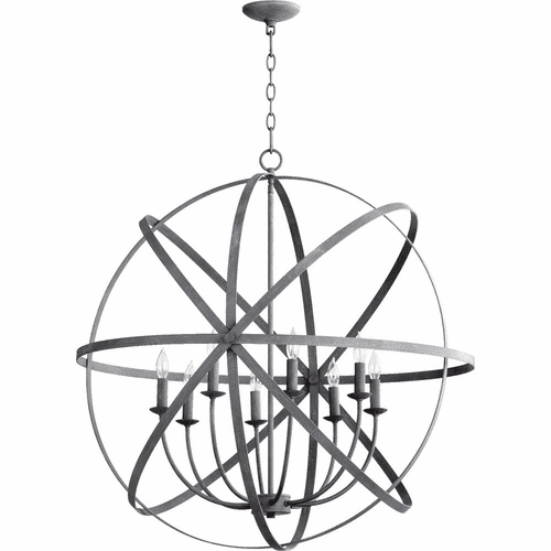Quorum Celeste 8-LT Chandelier - Zinc - 6009-8-17
