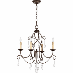 Quorum Cilia 4-LT Chandelier - Oiled Bronze - 6116-4-86