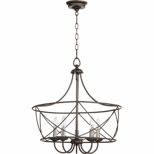 Quorum Cilia 5-LT Pendant - Oiled Bronze - 6416-5-86