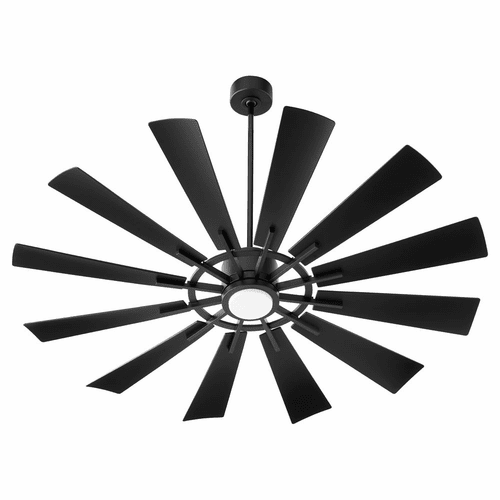 Quorum Cirque 60" 1-LT Patio Fan - Matte Black  - 46012-59