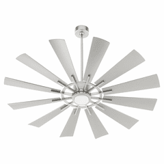 Quorum Cirque 60" 1-LT Patio Fan - Satin Nickel - 46012-65 Quorum Cirque 60" 1-LT Patio Fan - Satin Nickel - 46012-65