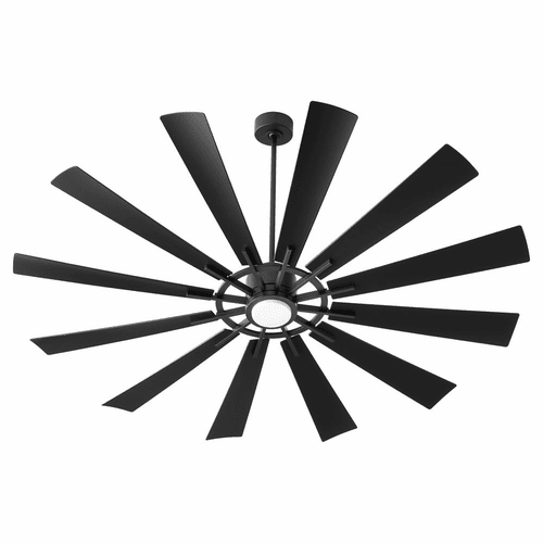 Quorum Cirque 72" 1-LT Patio Fan - Matte Black  - 47212-59