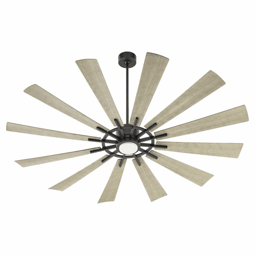 Quorum Cirque 72" 1-LT Patio Fan - Matte Black  - 47212-5942