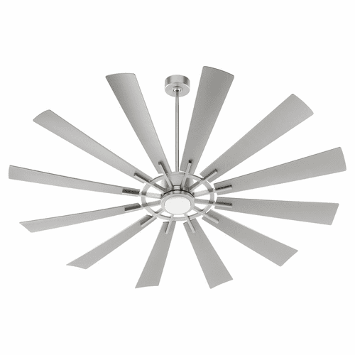 Quorum Cirque 72" 1-LT Patio Fan - Satin Nickel  - 47212-65