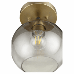 Quorum Clarion 1-Light Ceiling Mount - Noir w/ Aged Brass - 372-1-6980