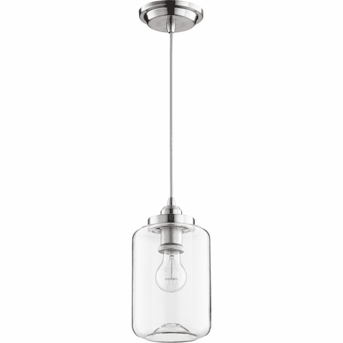 Quorum Clear Filament Pendant 6" - Satin Nickel - 846-65