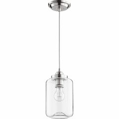 Quorum Clear Filament Pendant 6" - Satin Nickel - 846-65